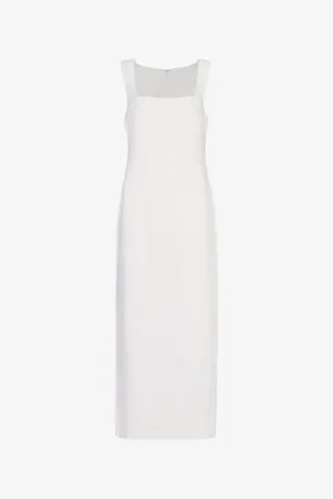 POSSE Womens Alice Square-Neck Linen Midi Dress