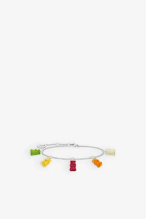 Thomas Sabo Womens x Haribo Goldbear Sterling-Silver and Glass Charm Bracelet