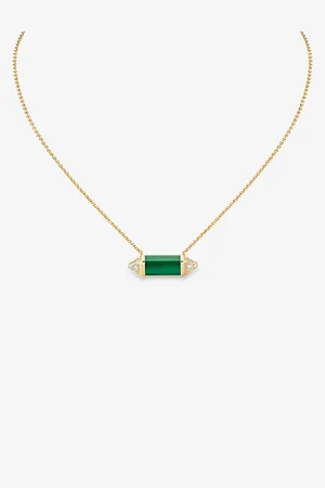 Cartier Les Berlingots De Medium 18ct Yellow-Gold, 0.33ct Brilliant-Cut Diamond and Malachite Pendant Necklace