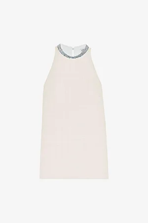 Sandro Womens Dorinna Crystal-Embellished Tweed Mini Dress