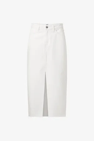 Twist & tango Womens Gemma Raw-Hem Denim Maxi Skirt