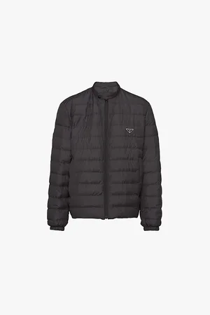 Prada Mens Triangle-Logo Technical Shell-Down Jacket