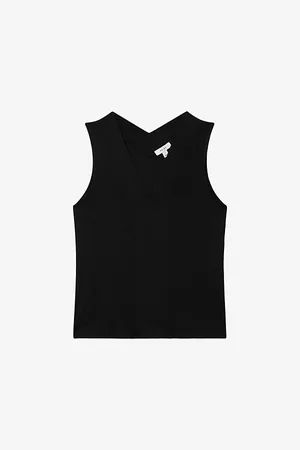 Reiss Womens Mira V-Neck Sleeveless Woven Top