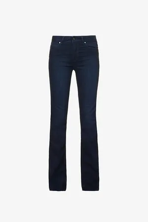 Paige Womens Manhattan Boot Slim-Fit High-Rise Stretch-Denim Jeans