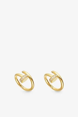 Cartier Mens Juste Un Clou 18ct Yellow-Gold and 0.56ct Brilliant-Cut Diamond Cufflinks