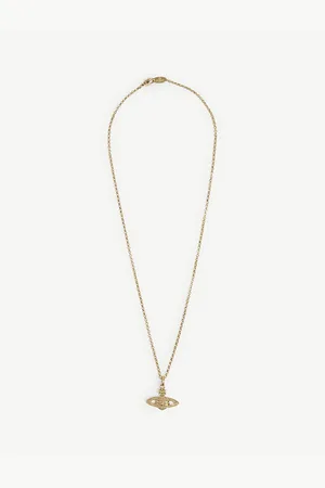 Vivienne Westwood Bas Relief Orb Mini Gold-Tone Brass Necklace