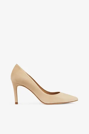 LK Bennett Womens Floret Pointed-Toe Suede Courts