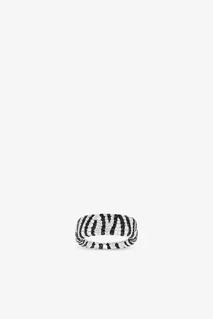 APM Monaco Womens Animal Disco Sterling- and Zirconia Ring