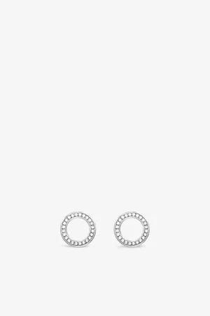 Thomas Sabo Womens Circle Sterling Silver and Zirconia Earrings