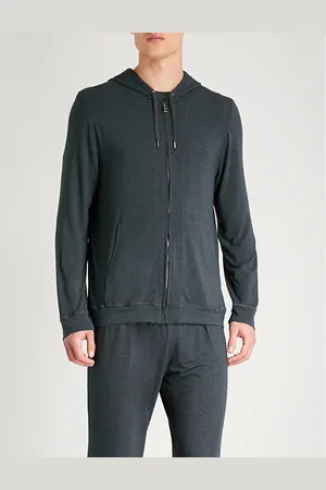 DEREK ROSE Mens Marlowe Stretch-Jersey Hoody