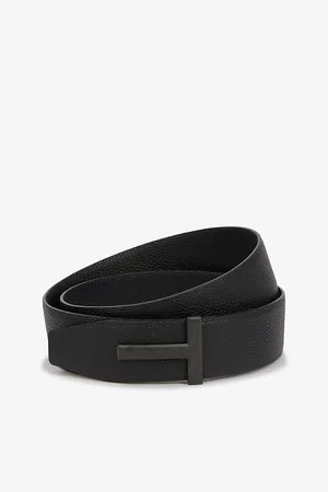 Tom Ford Mens Reversible Brand-Plaque Leather Belt