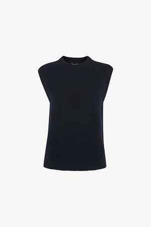 Whistles Womens Sleeveless Round-Neck Wool Vest