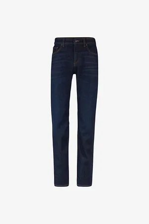 HUGO BOSS Mens Business Leisure Regular-Fit Straight-Leg Stretch-Denim Jeans