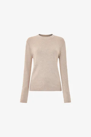 Whistles Womens Keyhole-Back Crew-Neck Stretch-Knit Top