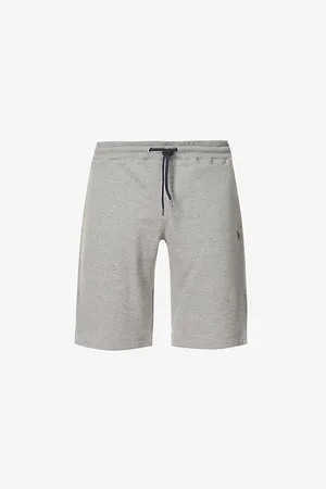 Paul Smith Mens Zebra Graphic-Embroidered Cotton Shorts