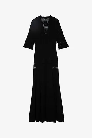 Zadig & Voltaire Womens Memphis Crochet-Knit Organic-Cotton Maxi Dress