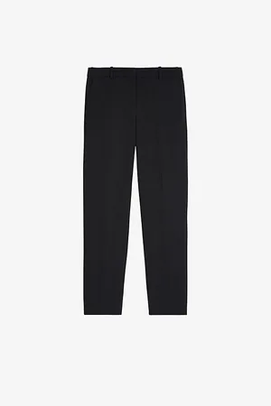 The Kooples Womens High-Rise Straight-Leg Stretch-Woven Trousers