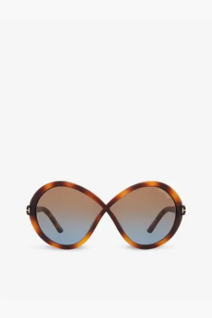 Tom Ford Womens Tr001772 Jada Butterfly-Frame Injected Sunglasses