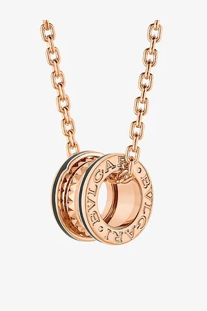 Bvlgari B.Zero1 18ct Rose-Gold and Ceramic Pendant Necklace