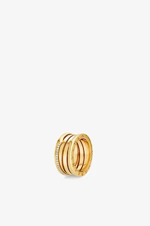 Bvlgari B.Zero1 18ct Yellow-Gold and 0.22ct Brilliant-Cut Diamond Ring