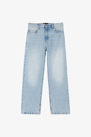The Kooples Womens Faded-Wash Straight-Leg Mid-Rise Jeans