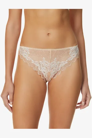 Wacoal Womens Lace Perfection Mid-Rise Stretch-Lace Tanga Briefs