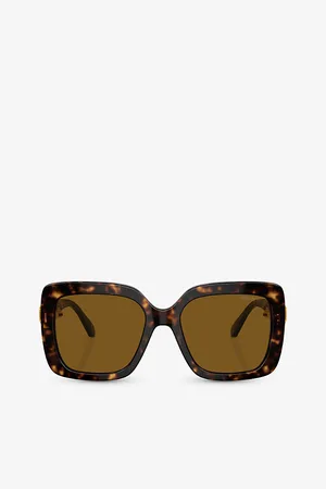 Swarovski Womens Sk6001 Square-Frame Tortoiseshell Acetate Sunglasses