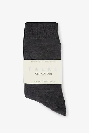 Falke Womens Brushed Mid-Calf Polyamide and Wool-Blend Knitted Socks