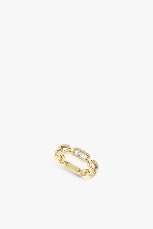 MESSIKA Move Link Pavé 18ct Gold and 0.43ct Diamond Ring