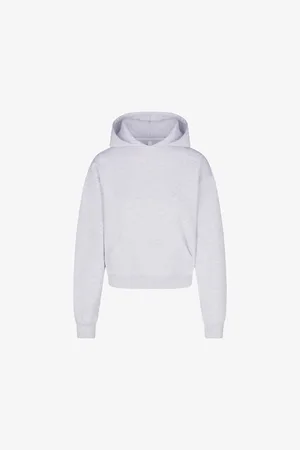 SKIMS Womens Relaxed-Fit Cotton-Blend Hoody