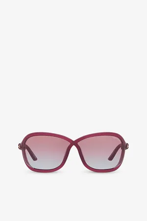 Tom Ford Womens Tr001753 Fernanda Butterfly-Frame Injected Sunglasses