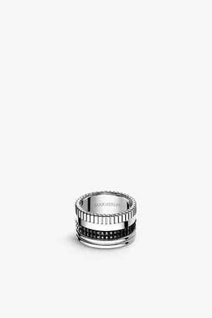 Boucheron Mens Quatre 18ct White-Gold With Pvd Ring