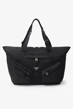 Prada Mens Re-Nylon Nylon and Leather Tote Bag