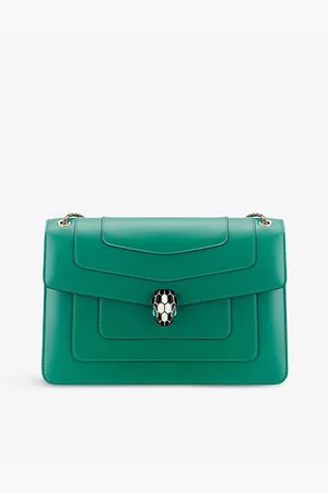 Bvlgari Womens Serpenti Forever Snake-Clasp Leather Cross-Body Bag