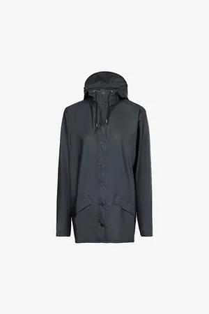 Rains Womens High-Neck Regular-Fit Shell Jacket