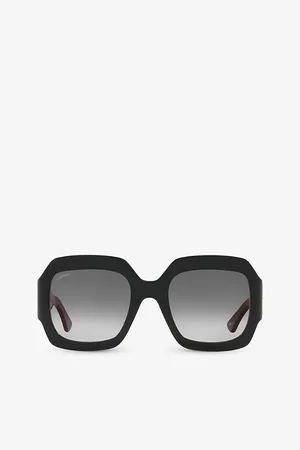 Cartier Womens ct0434S Butterfly-Frame Acetate Sunglasses