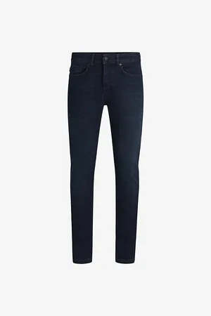 HUGO BOSS Mens Straight-Leg Slim-Fit Stretch-Denim Jeans