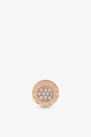 Bvlgari 18ct Rose-Gold and Pavé Diamond Earring