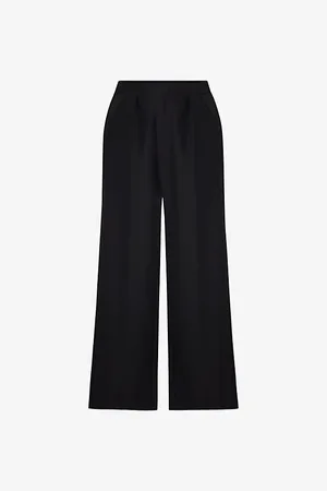 By Malina Womens Straight-Leg High-Rise Wool-Blend Trousers