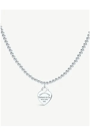 Tiffany & Co. Return To Tiffany Heart Tag In Sterling Silver On A Bead Necklace