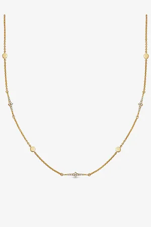ASTLEY CLARKE Womens Luna 18ct Yellow Gold-Plated Vermeil Sterling-Silver and Sapphire Chain Necklace