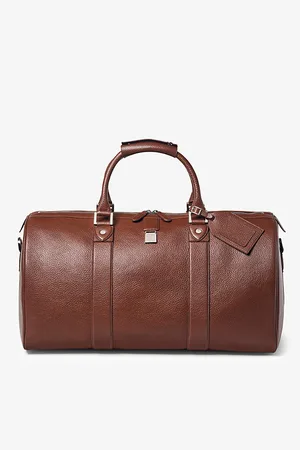 ASPINAL OF LONDON Mens Boston Grained-Leather Duffle Bag