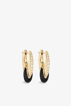 Melissa Kaye Ada 18ct Yellow-Gold and 0.25ct Brilliant-Cut Diamond Earrings