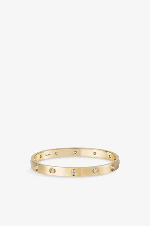 Cartier Love 18ct Yellow-Gold and 10 Brilliant-Cut Diamond Bracelet