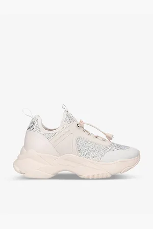 Kurt Geiger Womens Leighton Gem Chunky-Soled Crystal-Embellished Textile Trainers