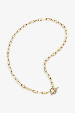 ASTLEY CLARKE Womens Celestial T-Bar 18ct Yellow Gold-Plated Vermeil Sterling-Silver Chain Necklace