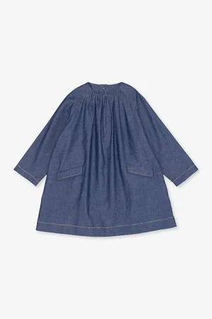 Caramel Malika Pocket-Embroidered Cotton Mini Dress 3-12 Years