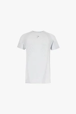 GymShark Mens Apex Seamless Brand Print Woven Slim Fit T-Shirt