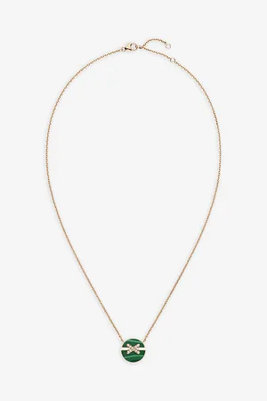 CHAUMET Jeux De Liens Harmony Small 18ct Rose-Gold, 0.06ct Brilliant-Cut Diamond and Pendant Necklace