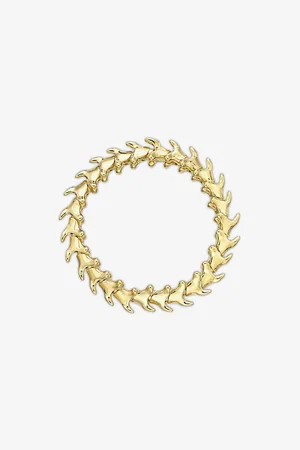 SHAUN LEANE Womens Serpent Trace Yellow Gold-Vermeil Bracelet